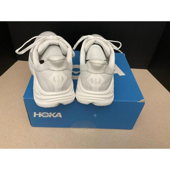 New! Womens Hoka One One Clifton 10 White Running Shoes. Size 9B. Awesome! - Picture 7 of 9